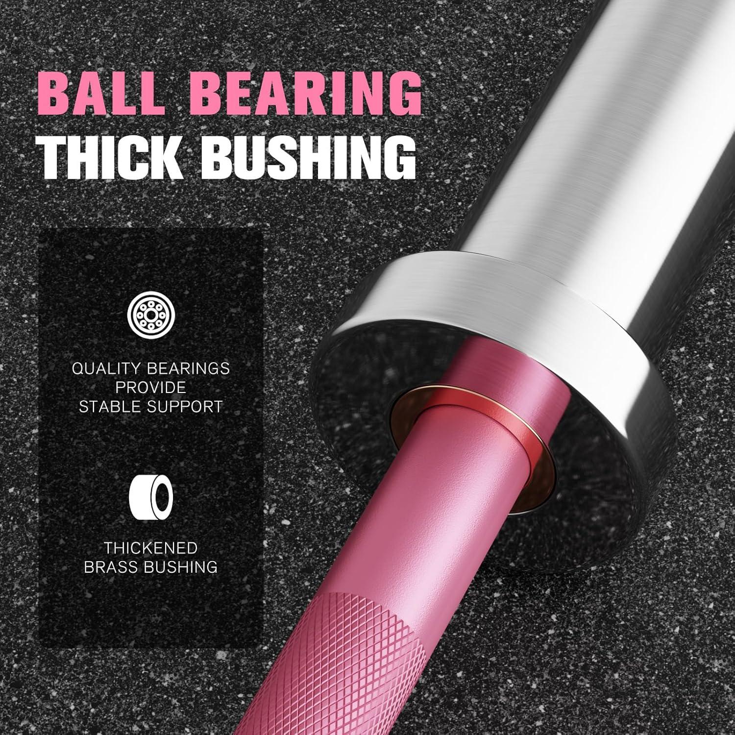 imageRITFIT Olympic Barbell 4ft48ft6ft 2 Inch Weight Bar for Strength Training Weightlifting Squat Deadlift Bench Press Curl Overhead Press 350lbs500lbs CapacityPink