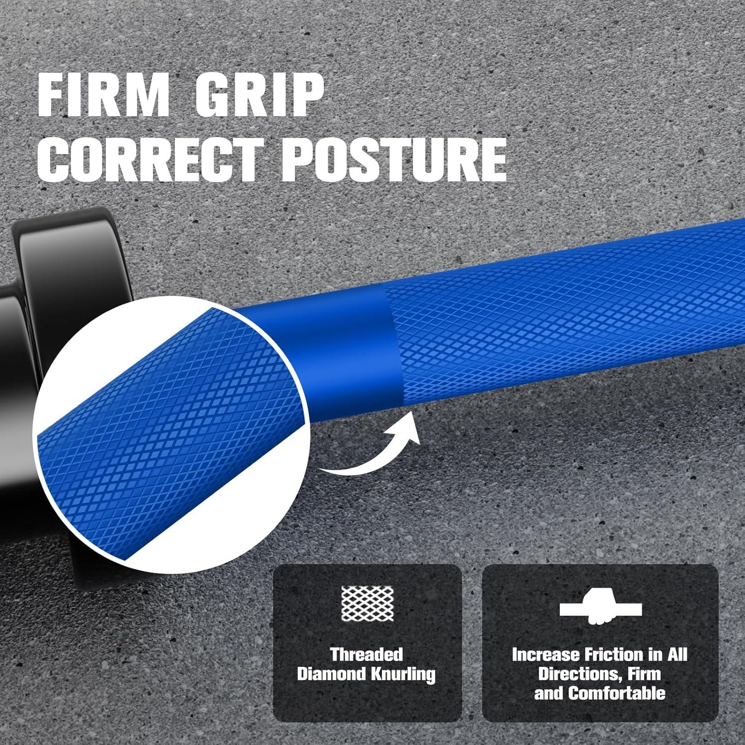 imageRITFIT Olympic Barbell 4ft48ft6ft 2 Inch Weight Bar for Strength Training Weightlifting Squat Deadlift Bench Press Curl Overhead Press 350lbs500lbs CapacityBlackBlue