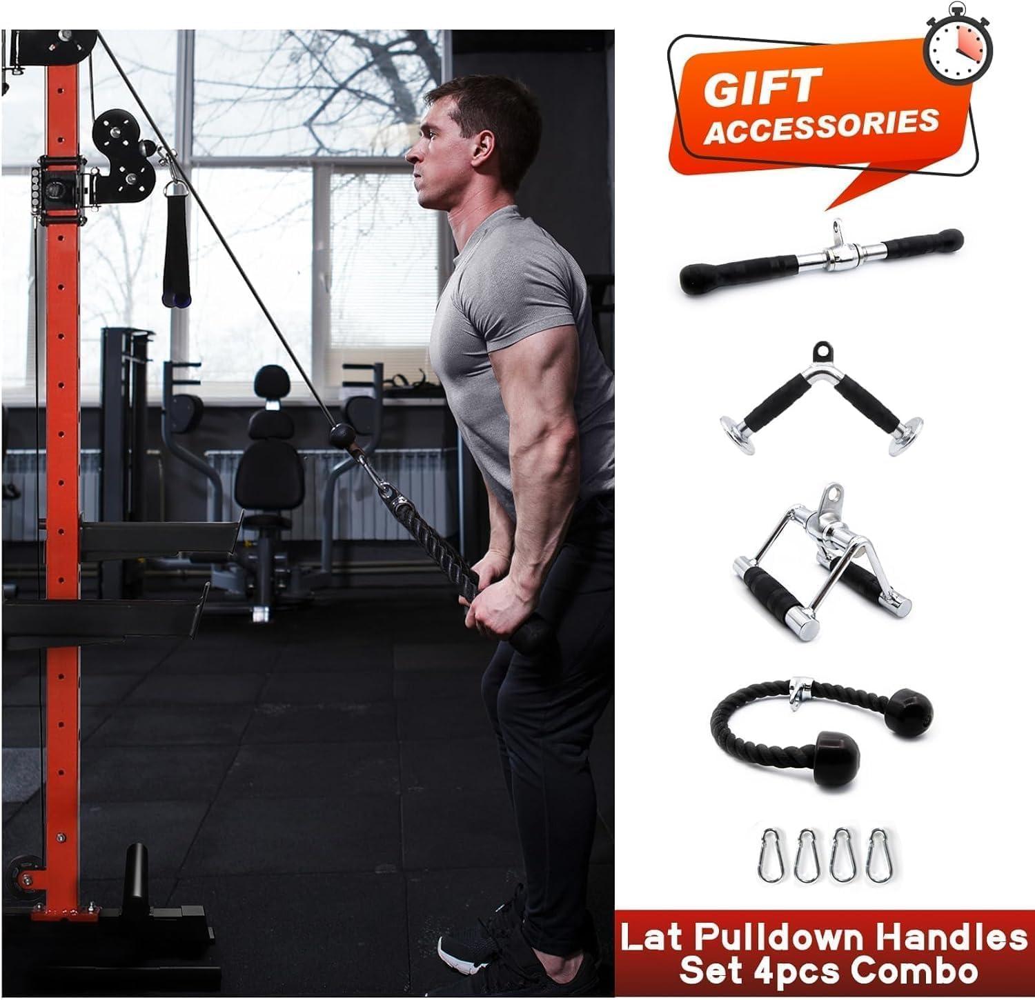 imageRitFit MultiFunction Squat Rack Power Cage PPCP3 with Cable Crossover System 1200LBS Capacity Power Rack and Packages with Optional Weight Bench Barbell Weight Set for Garage Workout amp Home GymBlack