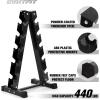 RITFIT 650/550/450/350/300/310/260/210/200/180/150/100 LB Rubber Hex Dumbbells Set with Optional Dumbbell Rack, Multi Weight Set to Choose, Ideal for Home Gym and Fitness(180 LBS Set with 5-Tier Rack)