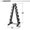 RITFIT 650/550/450/350/300/310/260/210/200/180/150/100 LB Rubber Hex Dumbbells Set with Optional Dumbbell Rack, Multi Weight Set to Choose, Ideal for Home Gym and Fitness(180 LBS Set with 5-Tier Rack)