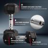 RITFIT 650/550/450/350/300/310/260/210/200/180/150/100 LB Rubber Hex Dumbbells Set with Optional Dumbbell Rack, Multi Weight Set to Choose, Ideal for Home Gym and Fitness(310 LB Set with 5-Tier Rack)
