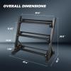 RITFIT 650/550/450/350/300/310/260/210/200/180/150/100 LB Rubber Hex Dumbbells Set with Optional Dumbbell Rack, Multi Weight Set to Choose, Ideal for Home Gym and Fitness(450 LBS Set with 3-Tier Rack)