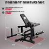 RITFIT Leg Extension and Curl Machine, 700LB Adjustable Leg Curl Machine, Seated Leg Extension and Lying Curl Machine for Home Gym, Leg Workout Equipment Compatible with 1” and 2” Plates(BLACK)