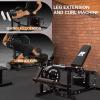 RITFIT Leg Extension and Curl Machine, 700LB Adjustable Leg Curl Machine, Seated Leg Extension and Lying Curl Machine for Home Gym, Leg Workout Equipment Compatible with 1” and 2” Plates(BLACK)