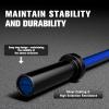 RITFIT Olympic Barbell 4ft/4.8ft/6ft – 2 Inch Weight Bar for Strength Training, Weightlifting, Squat, Deadlift, Bench Press, Curl, Overhead Press – 350lbs/500lbs Capacity(Black/Blue)