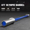 RITFIT Olympic Barbell 4ft/4.8ft/6ft – 2 Inch Weight Bar for Strength Training, Weightlifting, Squat, Deadlift, Bench Press, Curl, Overhead Press – 350lbs/500lbs Capacity(Silver/Blue)