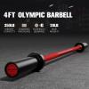 RITFIT Olympic Barbell 4ft/4.8ft/6ft – 2 Inch Weight Bar for Strength Training, Weightlifting, Squat, Deadlift, Bench Press, Curl, Overhead Press – 350lbs/500lbs Capacity(Black/Red)