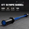 RITFIT Olympic Barbell 4ft/4.8ft/6ft – 2 Inch Weight Bar for Strength Training, Weightlifting, Squat, Deadlift, Bench Press, Curl, Overhead Press – 350lbs/500lbs Capacity(Black/Blue)