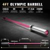 RITFIT Olympic Barbell 4ft/4.8ft/6ft – 2 Inch Weight Bar for Strength Training, Weightlifting, Squat, Deadlift, Bench Press, Curl, Overhead Press – 350lbs/500lbs Capacity(Pink)