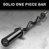 RitFit 2 Inch EZ Curl Bar with Weights, 350LBS Weight Capacity Olympic Curl Barbell for Bicep, Tricep and Weight Lifting Exercises(Full Black with 28mm Grip)