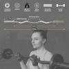 RitFit 2 Inch EZ Curl Bar with Weights, 350LBS Weight Capacity Olympic Curl Barbell for Bicep, Tricep and Weight Lifting Exercises(Silver with 155LB Weights)