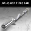RitFit 2 Inch EZ Curl Bar with Weights, 350LBS Weight Capacity Olympic Curl Barbell for Bicep, Tricep and Weight Lifting Exercises(Silver with Collar)