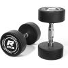 RitFit 5-250 LBS PVC Encased Round Dumbbell sets with Knurled Handle and Optional Rack, Strength Training Equipment for Home Gym(2X30LBS)