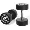 RitFit 5-250 LBS PVC Encased Round Dumbbell sets with Knurled Handle and Optional Rack, Strength Training Equipment for Home Gym(2X40LBS)
