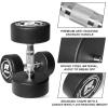 RitFit 5-250 LBS PVC Encased Round Dumbbell sets with Knurled Handle and Optional Rack, Strength Training Equipment for Home Gym(2X5LBS)