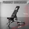 RitFit Adjustable/Foldable Utility Weight Bench with Multiple Back Positions for Home Gym, Decline Incline, and Flat Settings for Weightlifting and Strength Training(Black)