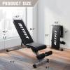 RitFit Adjustable/Foldable Utility Weight Bench with Multiple Back Positions for Home Gym, Decline Incline, and Flat Settings for Weightlifting and Strength Training(Sliver/Black)