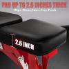 RitFit Adjustable/Foldable Utility Weight Bench with Multiple Back Positions for Home Gym, Decline Incline, and Flat Settings for Weightlifting and Strength Training(RED)