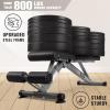 RitFit Adjustable/Foldable Utility Weight Bench with Multiple Back Positions for Home Gym, Decline Incline, and Flat Settings for Weightlifting and Strength Training(Sliver/Black)