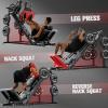 RitFit Gazelle Pro 3 in 1 Leg Press and Hack Squat Machine – High-Tensile Steel Leg Press Machine, 2000 lbs Capacity, Adjustable Angles, Hack Squat Machine with Weight Storage(BLACK)