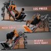 RitFit Gazelle Pro 3 in 1 Leg Press and Hack Squat Machine – High-Tensile Steel Leg Press Machine, 2000 lbs Capacity, Adjustable Angles, Hack Squat Machine with Weight Storage(RED)