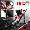 RitFit Leg Press Hack Squat Machine, Professional Adjustable Leg Press Machine for Home Gym with Linear Bearing, Specialty Hack Squat Machine for Full Lower Body Workout with Weight Storage Posts, Red