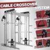 RitFit M1 & M1 Pro Smith Machine with Cable Crossover System, Multi-Function Squat Rack Power Cage for Home Gym, Power Rack and Packages(Black)