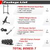 RitFit Multi-Functional Folding Squat Rack for Home Gym, 2.36” x 2.36” Wall Mounted Squat Rack with Attachments – Space Saving Squat Power Rack(Black)