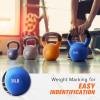 RitFit Neoprene Coated Solid Cast Iron Kettlebell 5 10 15 20 25 30 35 40 45 50 LB, Great for Full Body Workout, Cross-Training, Weight Loss & Strength Training(A-20+25+30LB)