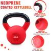 RitFit Neoprene Coated Solid Cast Iron Kettlebell 5 10 15 20 25 30 35 40 45 50 LB, Great for Full Body Workout, Cross-Training, Weight Loss & Strength Training(20LB(Red))