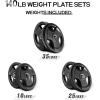 RitFit Olympic Rubber Grip Plates for Barbell, 2-Inch Weight Plates for Weightlifting and Strength Training in Home & Gym, Single, Pair and Sets(2.5/5/10/25/35/45 LB)(140 Set)