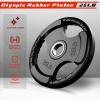 RitFit Olympic Rubber Grip Plates for Barbell, 2-Inch Weight Plates for Weightlifting and Strength Training in Home & Gym, Single, Pair and Sets(2.5/5/10/25/35/45 LB)(2X25LB)