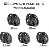 RitFit Olympic Rubber Grip Plates for Barbell, 2-Inch Weight Plates for Weightlifting and Strength Training in Home & Gym, Single, Pair and Sets(2.5/5/10/25/35/45 LB)(155 Set)