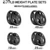 RitFit Olympic Rubber Grip Plates for Barbell, 2-Inch Weight Plates for Weightlifting and Strength Training in Home & Gym, Single, Pair and Sets(2.5/5/10/25/35/45 LB)(230 Set)
