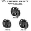 RitFit Olympic Rubber Grip Plates for Barbell, 2-Inch Weight Plates for Weightlifting and Strength Training in Home & Gym, Single, Pair and Sets(2.5/5/10/25/35/45 LB)(160 Set)