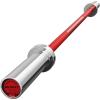 RITFIT Olympic Barbell 4ft/4.8ft/6ft – 2 Inch Weight Bar for Strength Training, Weightlifting, Squat, Deadlift, Bench Press, Curl, Overhead Press – 350lbs/500lbs Capacity(Silver/Red)