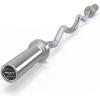RitFit 2 Inch EZ Curl Bar with Weights, 350LBS Weight Capacity Olympic Curl Barbell for Bicep, Tricep and Weight Lifting Exercises(Silver with 28mm Grip)