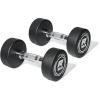 RitFit 5-250 LBS PVC Encased Round Dumbbell sets with Knurled Handle and Optional Rack, Strength Training Equipment for Home Gym(2X15LBS)