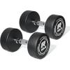 RitFit 5-250 LBS PVC Encased Round Dumbbell sets with Knurled Handle and Optional Rack, Strength Training Equipment for Home Gym(2X30LBS)