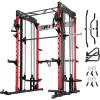 imageRitFit M1 amp M1 Pro Smith Machine with Cable Crossover System MultiFunction Squat Rack Power Cage for Home Gym Power Rack and PackagesRed