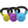 RitFit Neoprene Coated Solid Cast Iron Kettlebell 5 10 15 20 25 30 35 40 45 50 LB, Great for Full Body Workout, Cross-Training, Weight Loss & Strength Training(5+10+15LB)