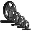 RitFit Olympic Rubber Grip Plates for Barbell, 2-Inch Weight Plates for Weightlifting and Strength Training in Home & Gym, Single, Pair and Sets(2.5/5/10/25/35/45 LB)(105 Set)