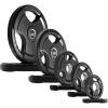 RitFit Olympic Rubber Grip Plates for Barbell, 2-Inch Weight Plates for Weightlifting and Strength Training in Home & Gym, Single, Pair and Sets(2.5/5/10/25/35/45 LB)(295 Set)