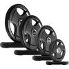 RitFit Olympic Rubber Grip Plates for Barbell, 2-Inch Weight Plates for Weightlifting and Strength Training in Home & Gym, Single, Pair and Sets(2.5/5/10/25/35/45 LB)(230 Set)