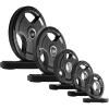 RitFit Olympic Rubber Grip Plates for Barbell, 2-Inch Weight Plates for Weightlifting and Strength Training in Home & Gym, Single, Pair and Sets(2.5/5/10/25/35/45 LB)(155 Set)