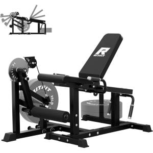 RITFIT Leg Extension and Curl Machine, 700LB Adjustable Leg Curl Machine, Seated Leg Extension and Lying Curl Machine for Home Gym, Leg Workout Equipment Compatible with 1” and 2” Plates(BLACK)