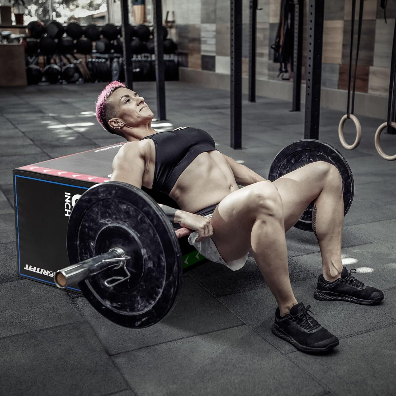 imageRitFit 3 in 1 Extra Firm Soft Plyo Box Foam Plyometric Box30x24x2020x18x16 Heavy Duty High Density Foam Jumping Box 3 Sizes with PVC CoverPlatform for Home Gym Fitness 440lb Weight CapacityLARGEB