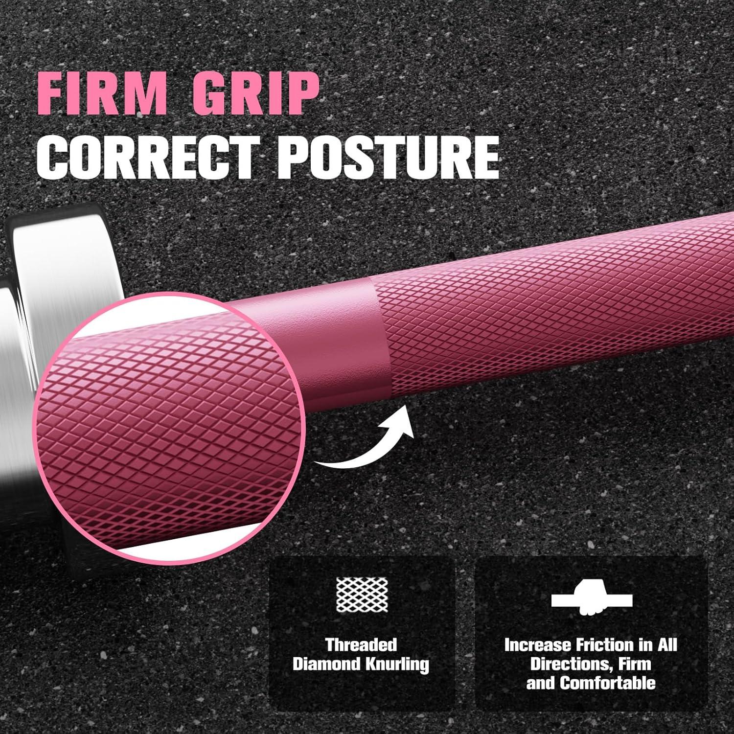 imageRitFit 4FT Olympic Barbell Weight Set for Men and Women Weight Bar for Weight Lifting Squat and Bench Press with 50LB Weight Plate