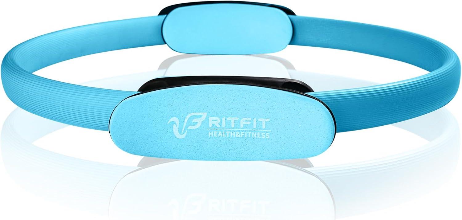 imageRitFit Pilates Ring Circle 14 Inch Magic Fitness Circle for Toning Inner amp Outer Thighs Bonus Workout Guide IncludedBlue